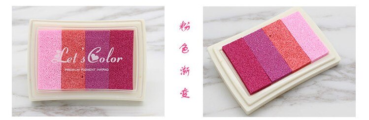 Gradient colors big ink pad Stamp planner scrapbooking silicone stamp inkpad diy diary greeting card making supplies: 2