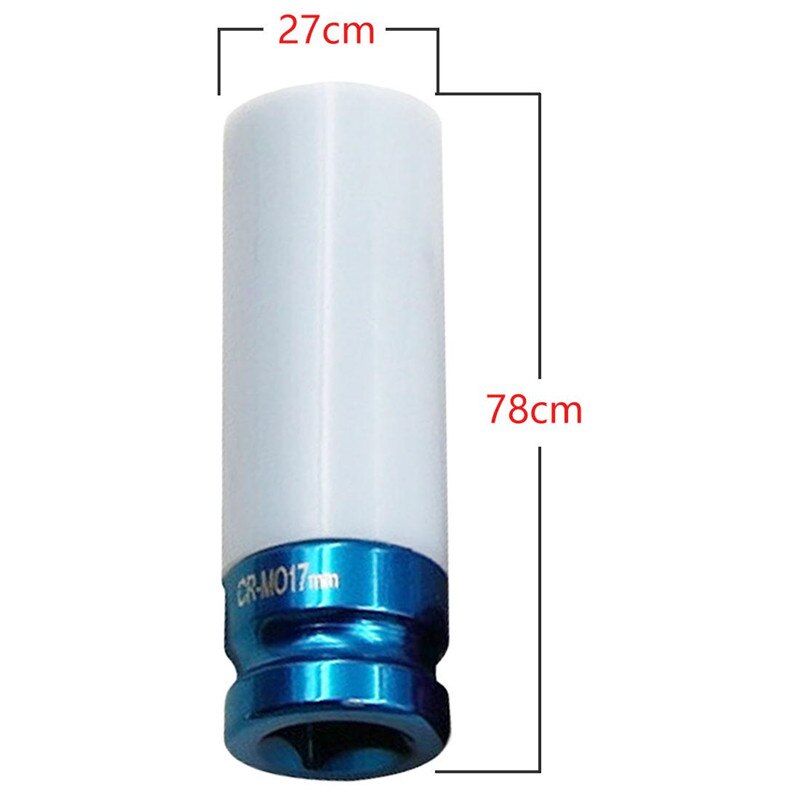 3 st 17/19/21mm färgglada hylsor däckskyddshylsa vägg djupgående mutterhylsa högkolstålhjul för bilreparation