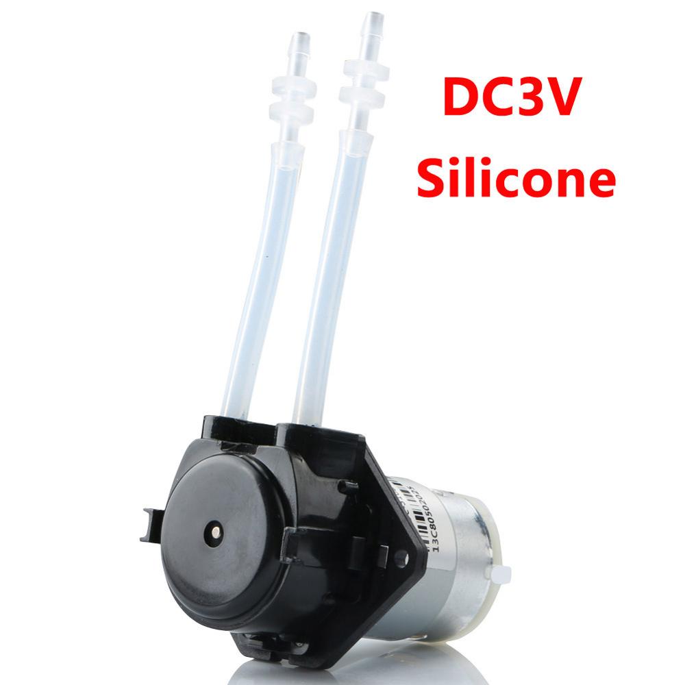 Tube BPT de silicone de petite pompe doseuse d'aquarium pour le dosage analytique de laboratoire pompe péristaltique de cc Micro pompe à eau muette auto-amorçante: 3V silicone