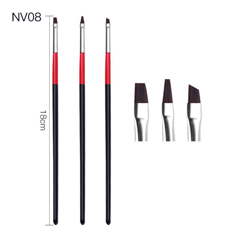 Pinceau à ongles 3 pièces/ensemble, stylo de peinture pour Nail Art, brosse pour Gel UV, Salon de beauté, à usage domestique: HQ16789