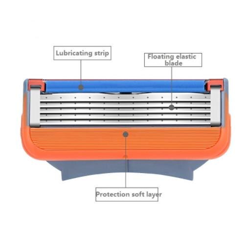 GLTT GL llettee Beste 4 stks/partij Professionele 5 Lagen Scheren Scheermesjes Compatibel Voor Mannen Gezichtsverzorging
