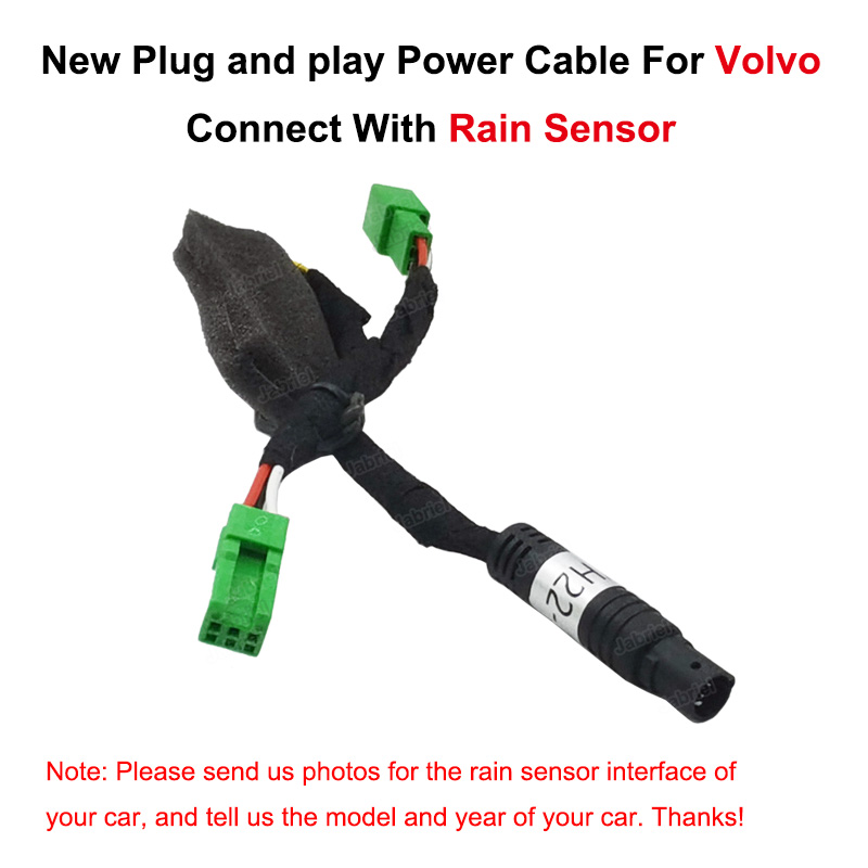 Plug and Play Rain Sensor Power Cable for Car DVR Dash Cam for Volvo XC60 XC90 XC40 for Volvo S60 S90 for Volvo V60 V90 V70 V40: Default Title