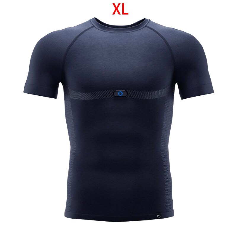 Xiaomi mijia sports ecg t-shirt med pulsmåler elektrokardio t-shirt smart adi ecg chip træthed dybde analyse vaskbar: Xl
