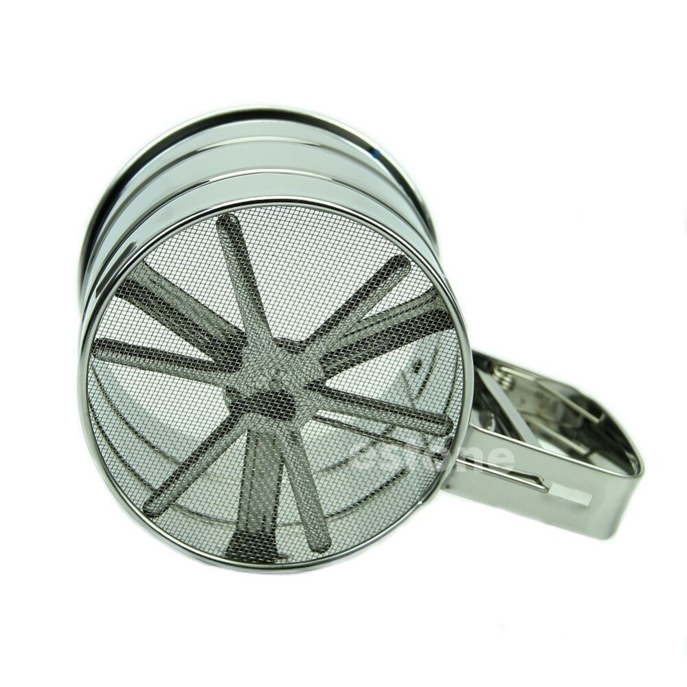 Mechanical Flour Sugar Icing Mesh Sifter Shaker Baking Kitchen Tool Stainless steel