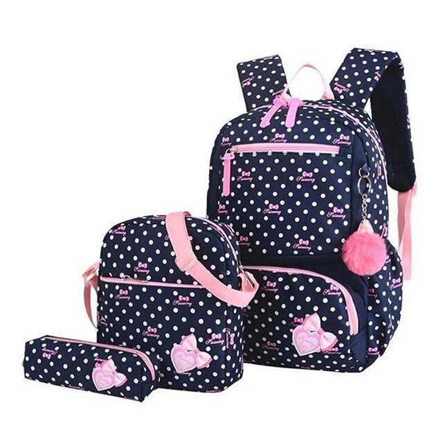 3 Pcs Afdrukken Schooltas Voor Kinderen Kids School School Rugzakken Voor Meisjes Tiener Roze Paars Bagpack: 2