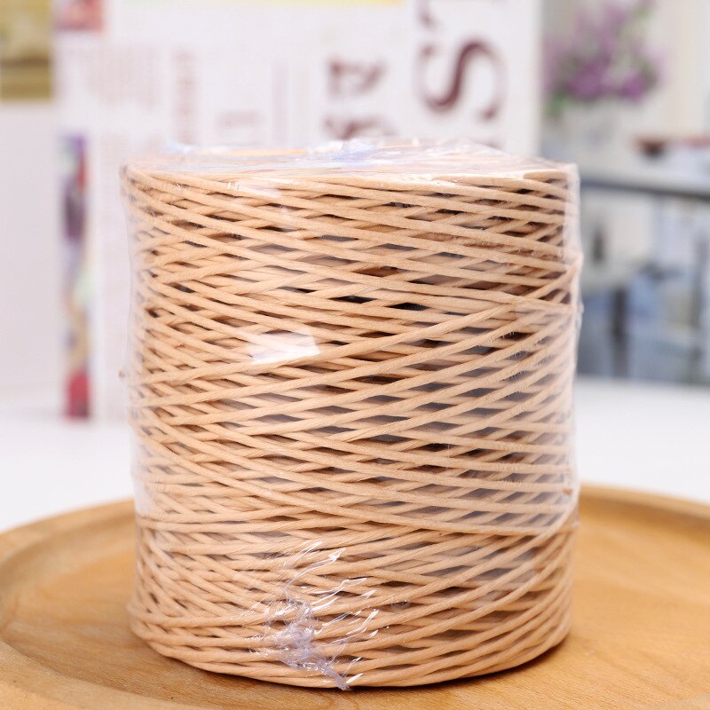 150meters 2mm Diameter Natural Paper String Craft Raffia Paper Ribbon for Wrapping, Crafting, Packing, Crocheting