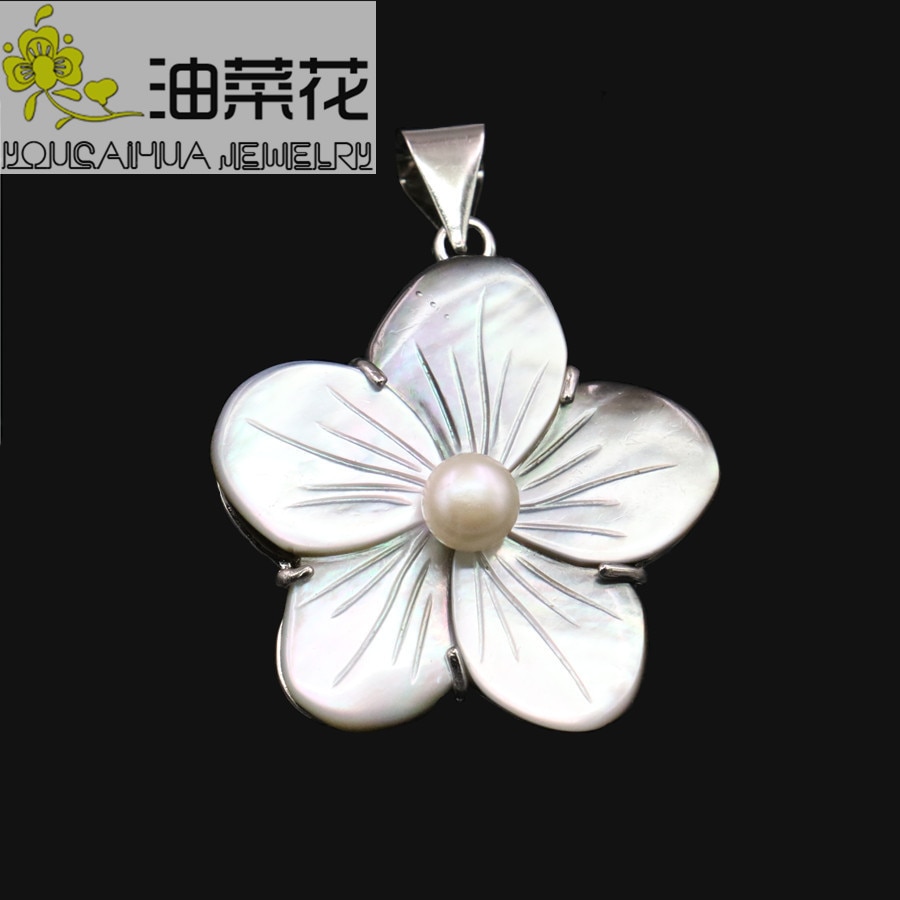Flor hermosa chica Natural abulón concha marina mar concha de perla colgantes pájaro hipocampo joyería haciendo de para las mujeres