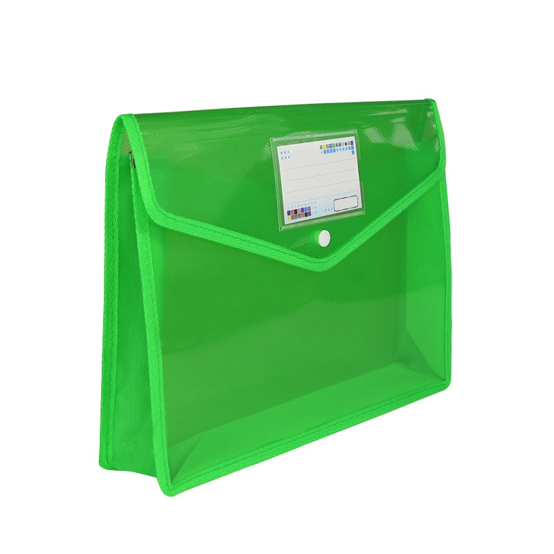 Eco-Friendly Plastic File Folders Expandable Envelope Folder with Snap Button Closure Durable Waterproof for Office Home JR