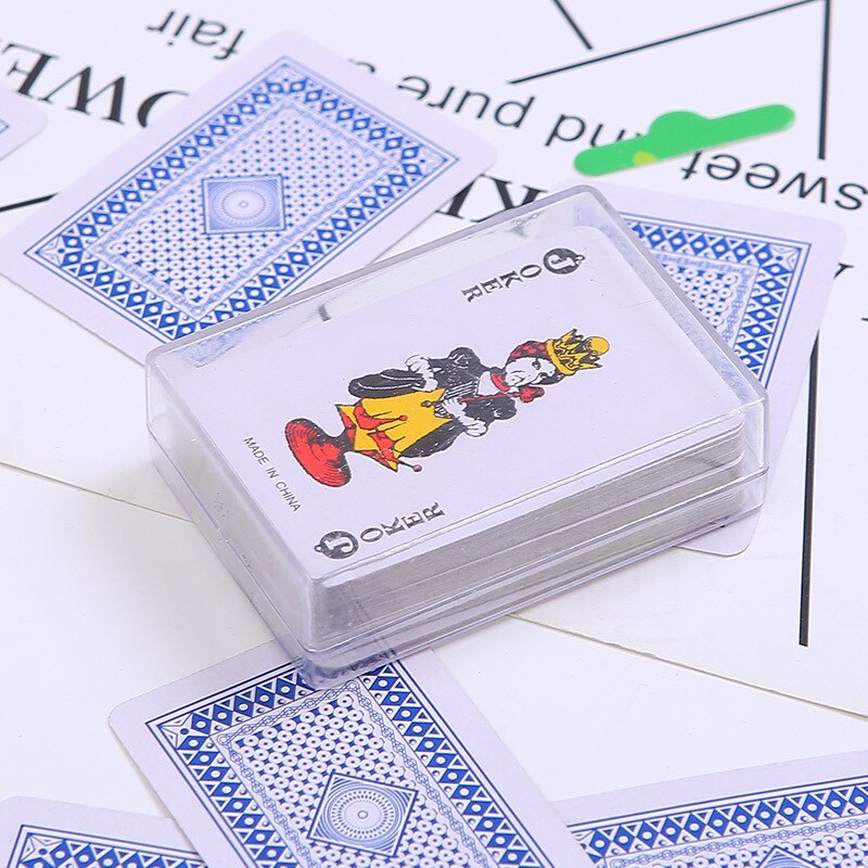 Outdoor Travel Portable Small Playing Card Transparent Hard Plastic Boxed Package Paper Mini Board Game Poker