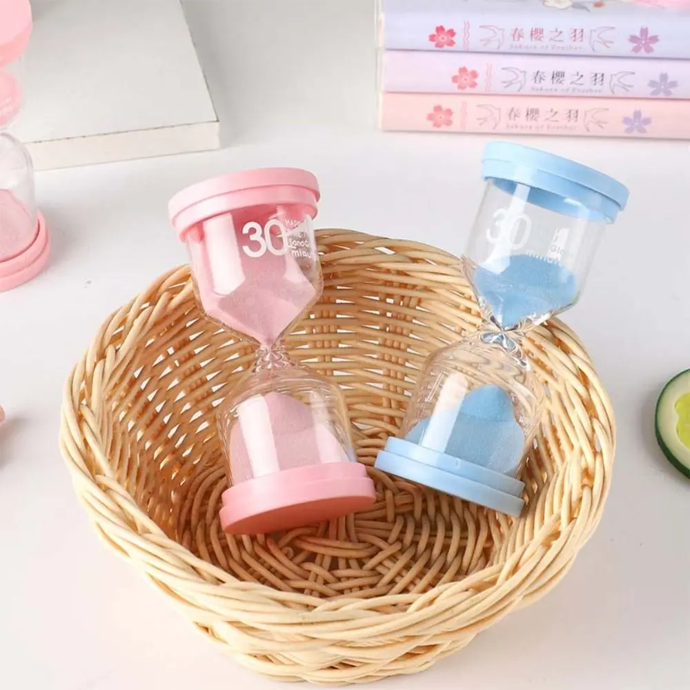3/5/10/15/30 Minuten Bunte Sanduhr Hohes Borosilikatglas Robuste Sanduhr Langlebige Macaron-Farbe Sanduhr Timer Kinder