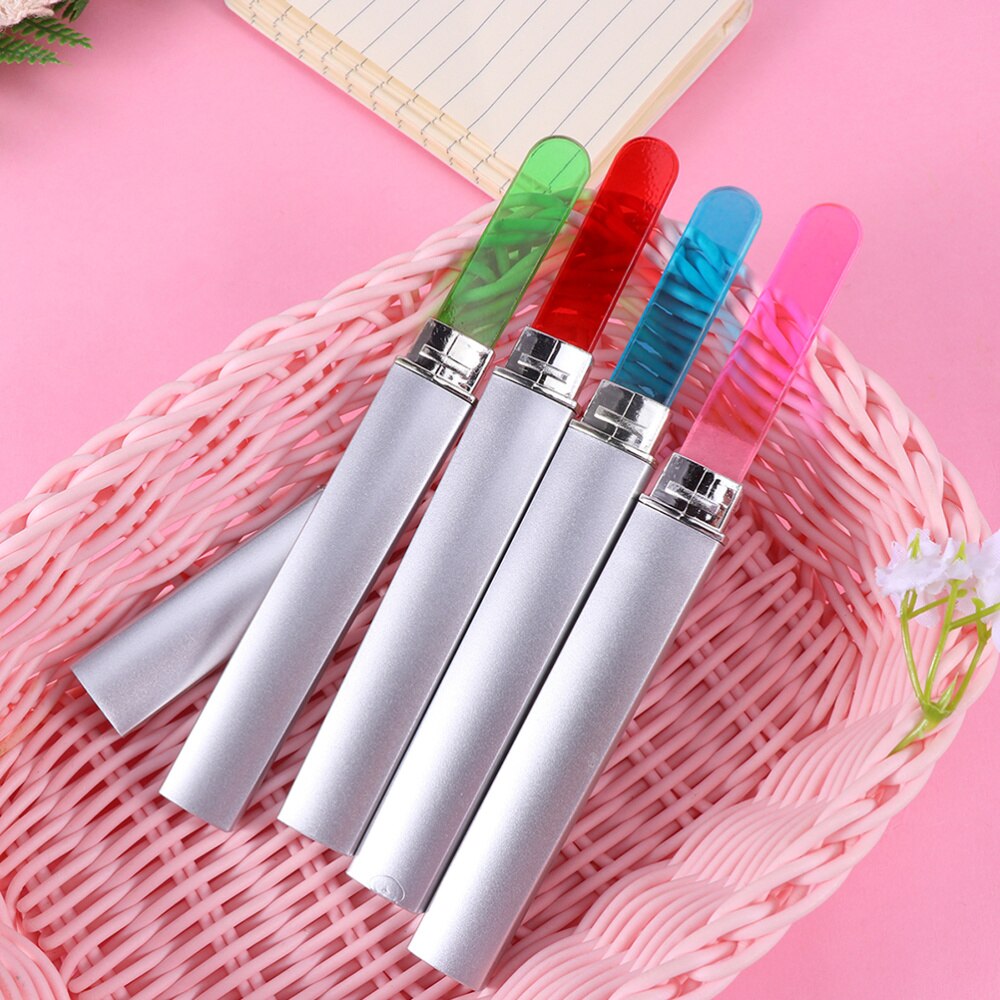 6pcs Nail File Crystal Glass Manicure Files Fingernail Pedicure Files (Blue Purple for Each 2pcs)