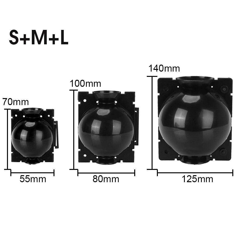 1/3/5PCS High Pressure Gardening Plant Root Ball Plant Root Growing Box Breeding Case for Garden Grafting Rooting Plant Box: Black S M L