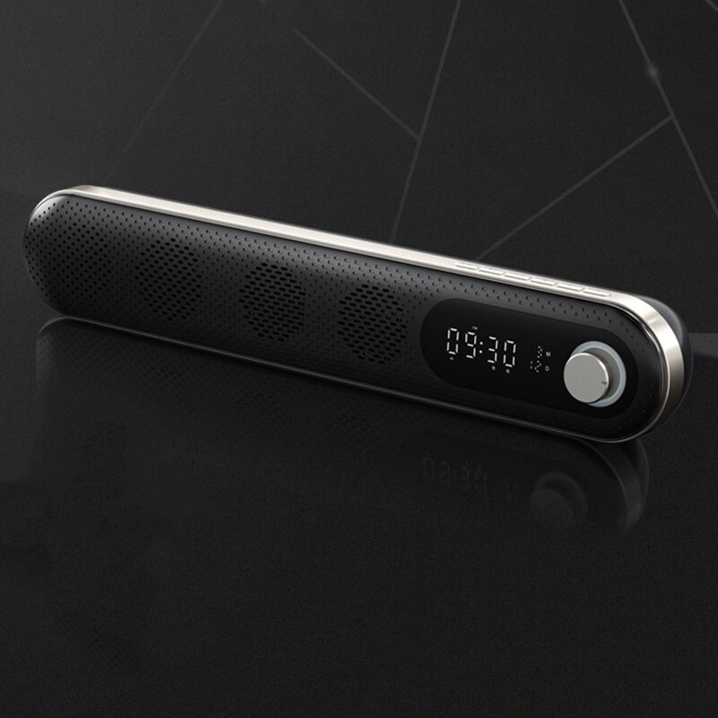 Mini Bar Speaker Clock Alarm Clock Dual Speakers Bluetooth Speakers B Sound Blaster