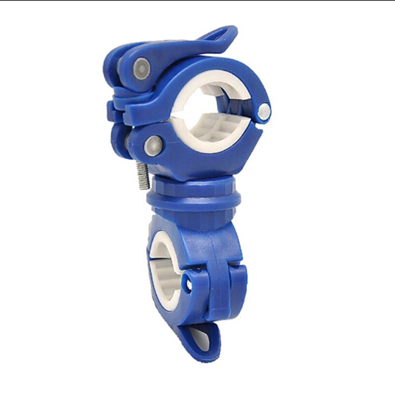 Quick Release Fiets Licht Houder Beugel Led Zaklamp Koplamp Lamp Pomp Houder Stand Beugel Fietsen Fiets Accessoires: Blue and white