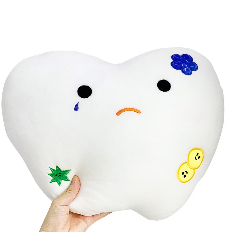 1pc Adorable Soft Tooth Shaped Pillow Cushion for Dental Clinic Toy as Dentist