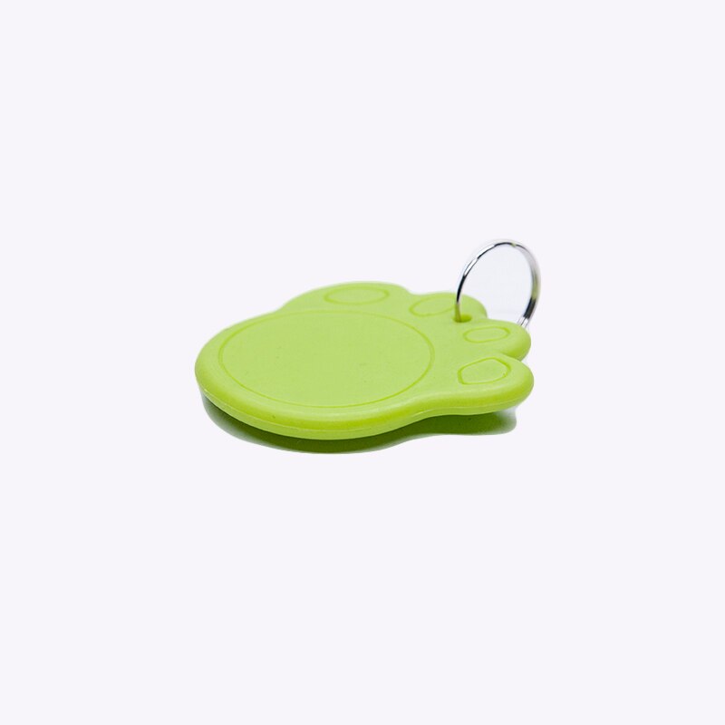 Collier pour chien 5 pièces/ensemble | Étiquette d'identification Anti-perte, carte d'identité en plastique Fluorescent en forme de patte, étiquettes nom de animal, collier pour chiot, accessoires pour chiens