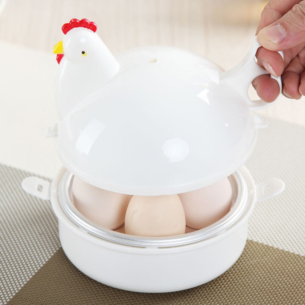 4 Egg Microwave Boiler Cup Soft Hard Boil Steam Cooker Kitchen Appliance Microwave Egg Cooker