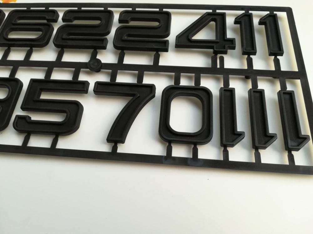 1 Set 5CM Zwarte Klok Quartz Arabische Cijfers voor DIY Quartz Uurwerk Wijzerplaat