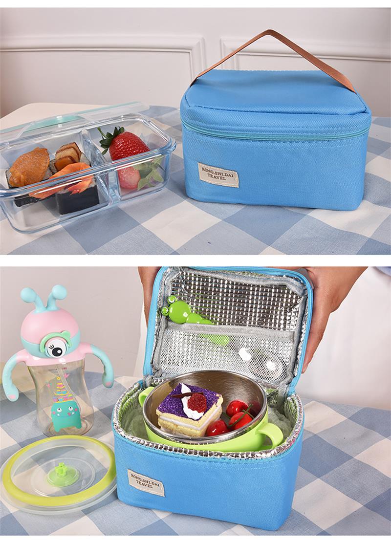 Thermal Picnic Lunch Bag For Children Kids Cute Candy Jelly Color Food Lunch Bags Handbag Girls Women Insulated Box Tote