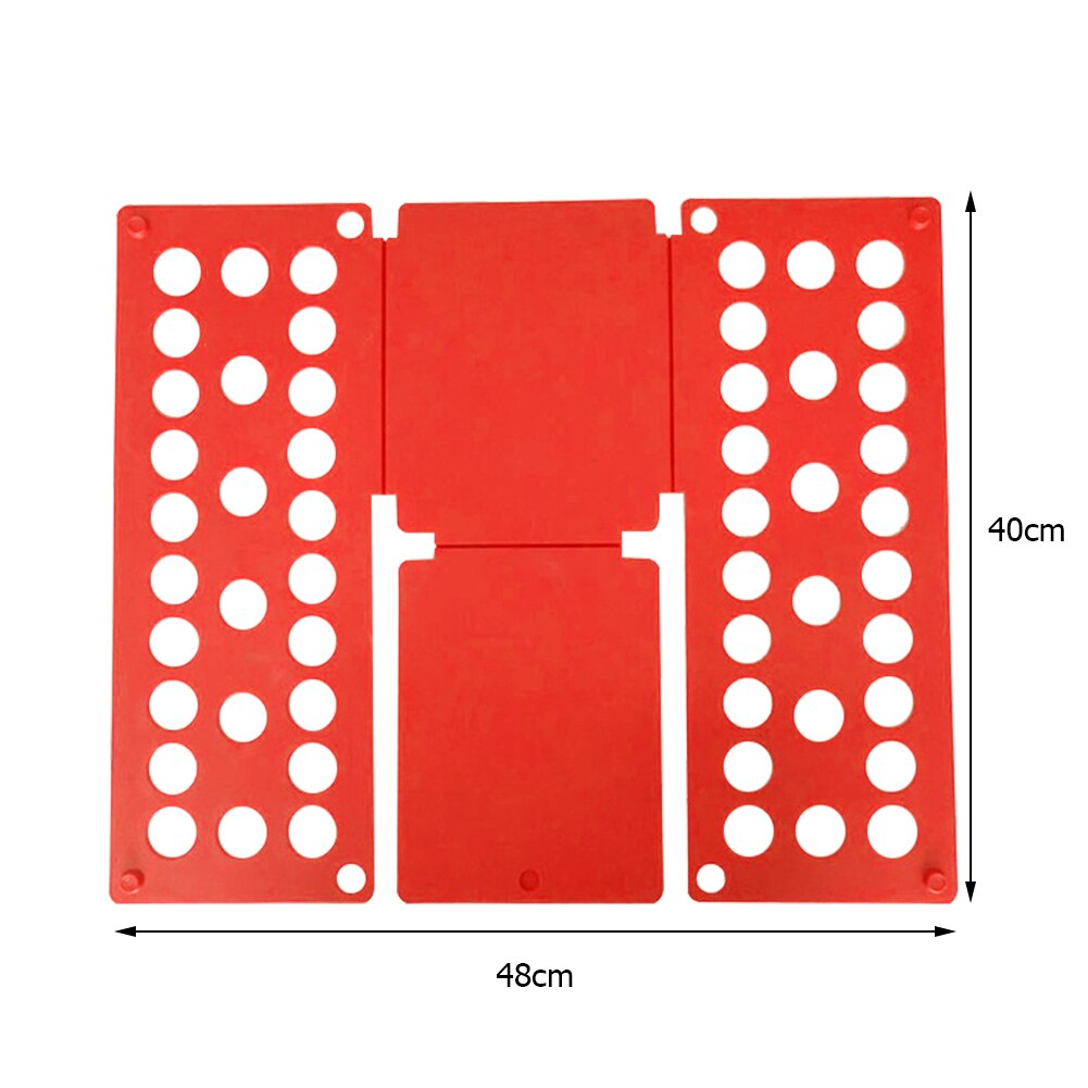 Planche à plier les vêtements pour adultes et enfants, pliage de dossier en plastique pratique détacha toutes les tailles pliage rapide des vêtements t-shirts: Red for Kids