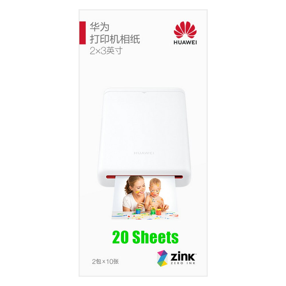 Huawei Zink 2*3 zoll 50*76mm Foto Papier Für Huawei Drucker HP Kanon zoemini LG PD261 251 233 239SP: 20Blätter (1 Kasten)