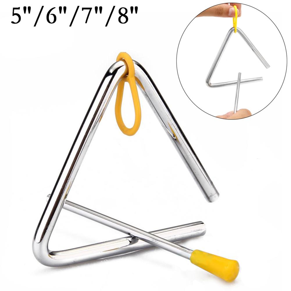 5/6/7/8 Inch Triangle Music Orff Instrument Band Percussion Children's Triangle Percussion Equipment Children's Performance Tool