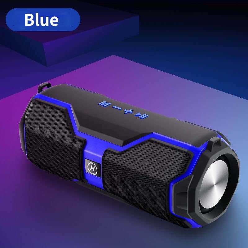 Outdoor Draadloze Bluetooth Speaker Tf Card Fm Radio 20W Subwoofer Draagbare Luidsprekers Met Subwoofer Bass Audio Video Consument: Blue