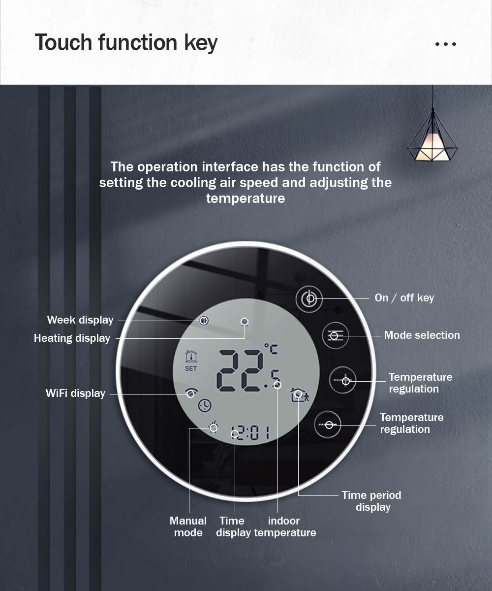 WiFi Smart Thermostat Temperature Controller Electric Floor Heating TRV Water Gas Boiler Remote Control byTuya Alexa Google Home