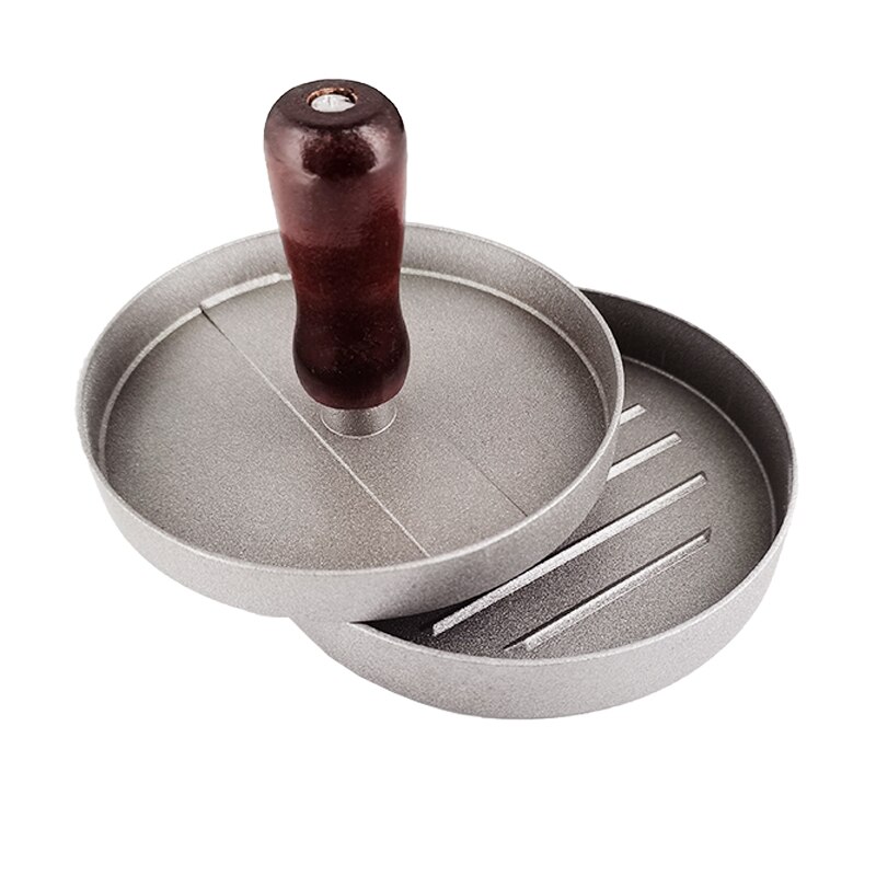 Non-stick Burger Druk Aluminium Hamburger Mold Maker Met 100 Papers Voor Bbq Grill: 160G Press