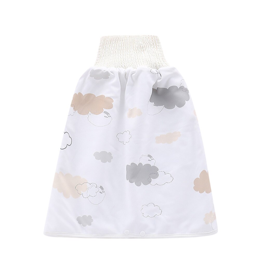 Falda de pañal para recién nacido, cálida, de algodón, cómoda, impermeable, para niños, bonita falda de pañales con estampado de dibujos animados, pantalones cortos 2 en 1 # P30: B / L