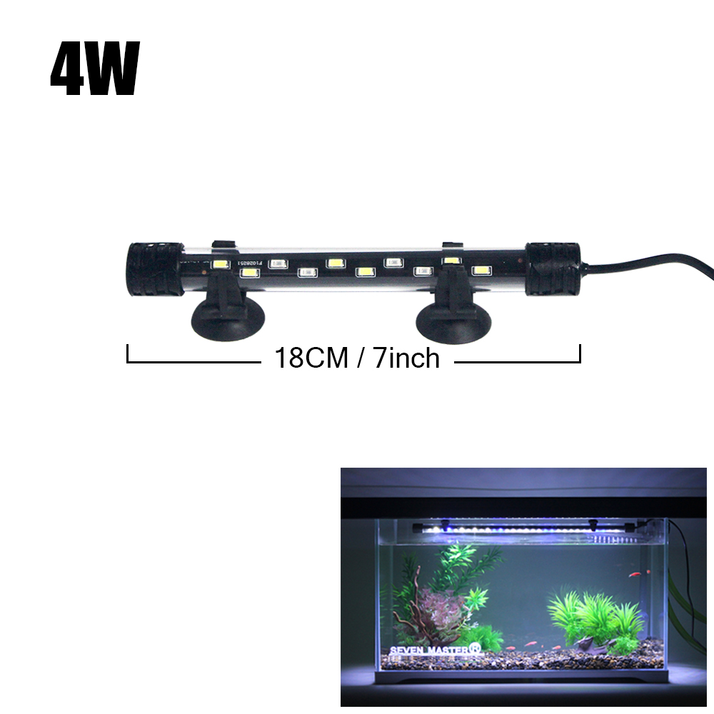 Luz LED para acuario, lámpara de cultivo de plantas, luz impermeable para pecera, 18-58CM, iluminación decorativa para acuarios subacuáticos, 90-260V, 5730chip: YELLOW
