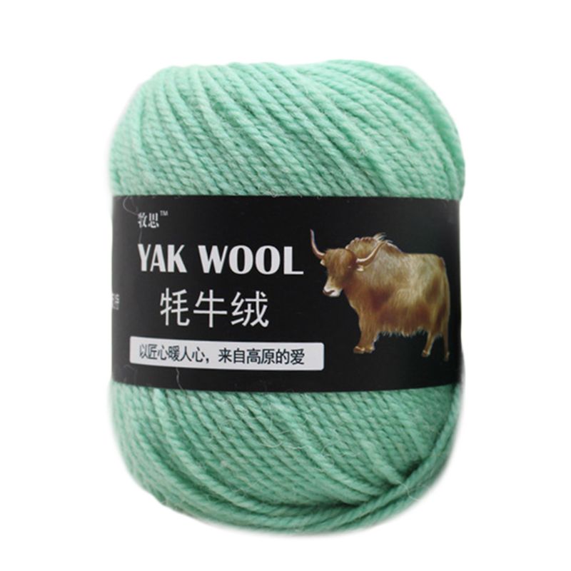 30 farver 100g kunstig yak uldtråd kamgarn garn håndstrikket hæklet medium tyk diy håndværk til tørklæde hat sweater: 6 ee 703452- b