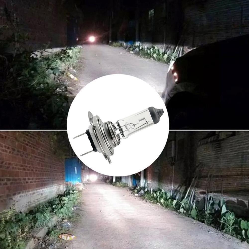 Lámpara halógena de bombilla halógena H7, 12V, 55W, luz azul clara, faro fuerte, Bombilla de penetración de vidrio para coche L6X6