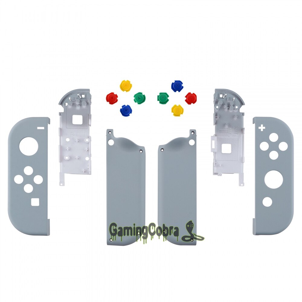 Hope Gray Soft Touch Controller Housing With Colorful Buttons Replacement Shell with Tools for NS Switch Joy-Con