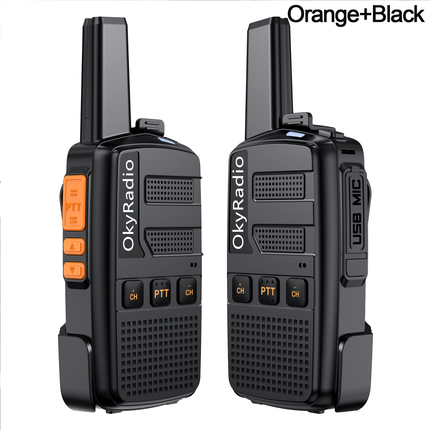 Mini Walkie Talkie 4800Mah Dualband Twee Manier Radio 400-470Mhz 16 Kanalen Draagbare Transceiver Met oortelefoon: 2PCS