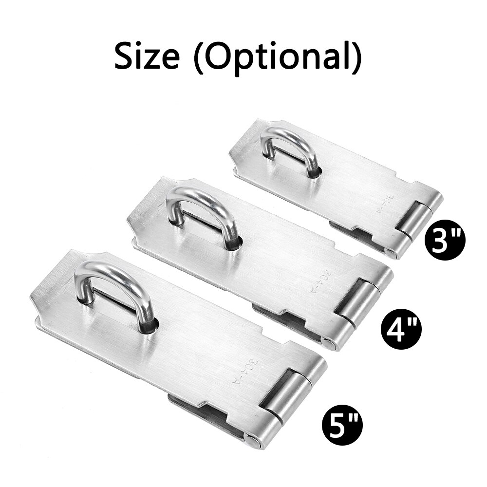 Deurhangslot Hasp, 4 inch roestvrij staal hangslot Hasp en nietenschuur