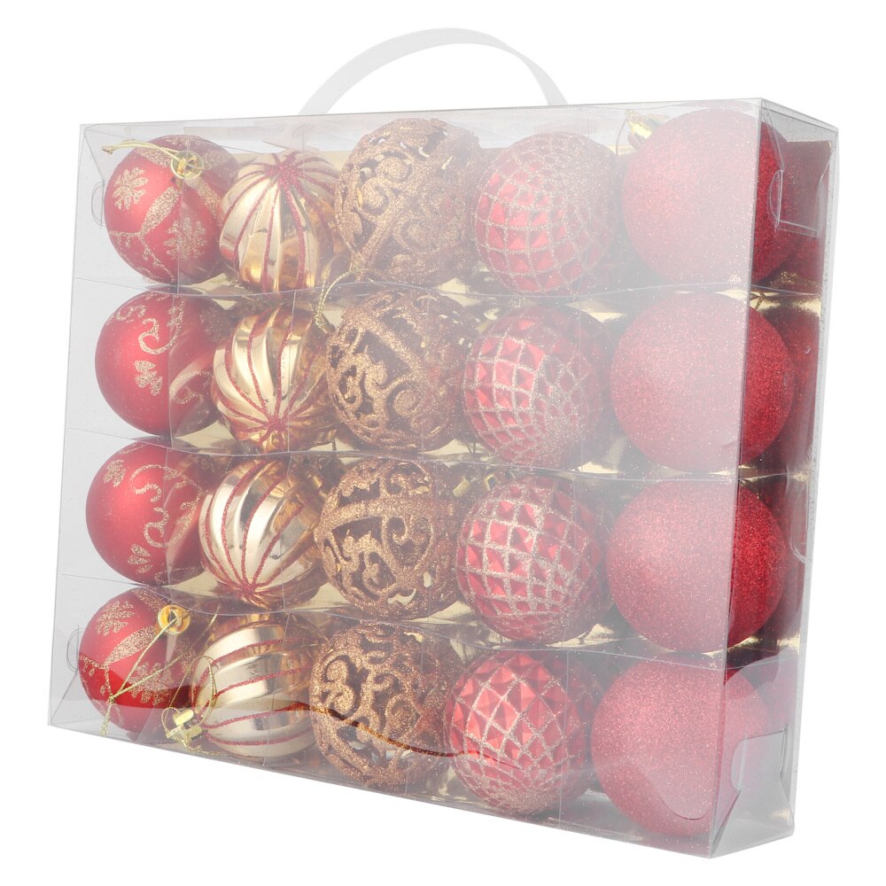 20 stuks kerstballen in doos, kerstboomhangers, hangende kerstballen, kerstfeestballen (zilver-pi: Foto 2