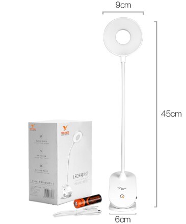 LED Touch On/off Switch 3 Modes Clip Desk Lamp 7000K Eye Protection Desk Light Dimmer Rechargeable USB Led Table Lamp