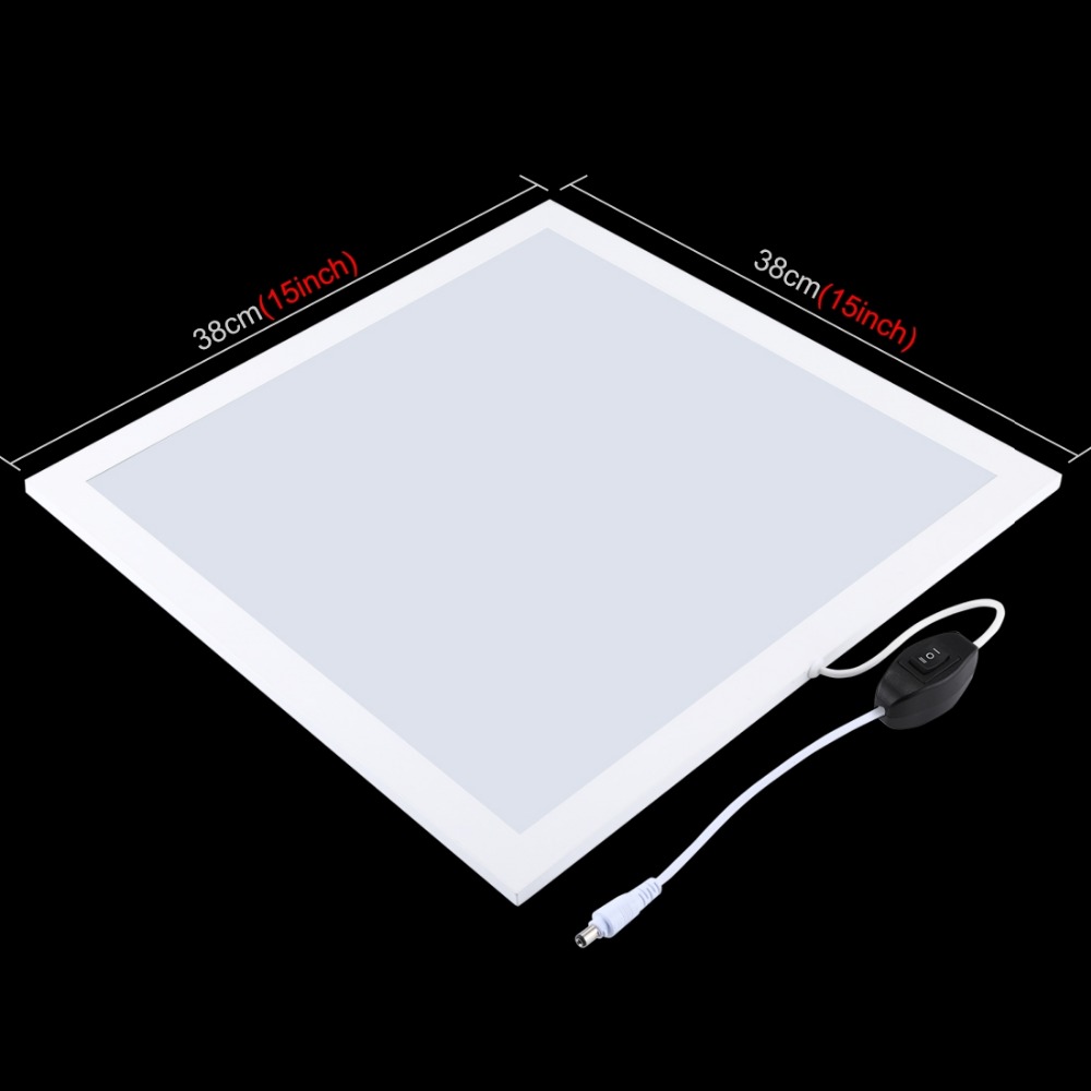 1200LM LED Studio Photography Shadowless Bottom Light Shadow-free Lamp Panel for Photo Shooting Tent Box &No Polar Dimming Light