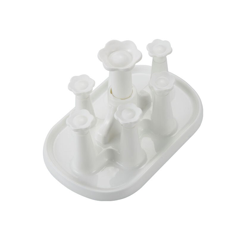 Drain Rack Cup Holder Drink Glass Bottle Storage Rack Stand Durable Plastic Pull-out Drain Cup Holders Kitchen Rack^1: white-6