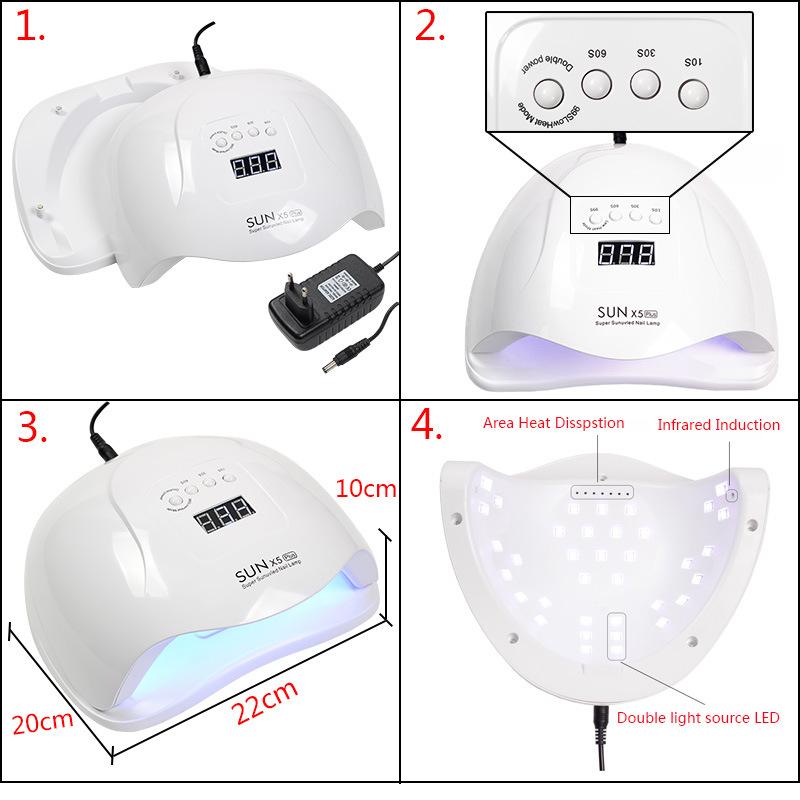 Nouvelle perceuse à ongles électrique sèche-lampe à LED UV avec 12 pièces Kit de vernis à ongles Gel tremper ensemble d'outils de manucure