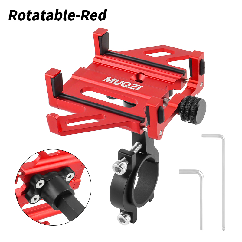 ​ ​ MUQZI Soporte para teléfono para bicicleta Soporte universal para manillar de motocicleta Soporte para teléfono celular 360 ° Rotación para Smartphone de 4,5-7 Pulgadas: YELLOW