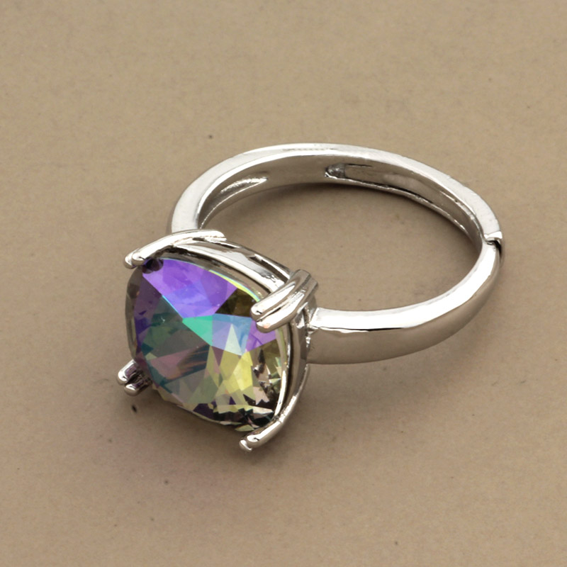 Anillos de lujo con forma cuadrada para mujer, joyería de clásico, joya para , anillo de boda, de joyería Vintage, 2022: Castaño