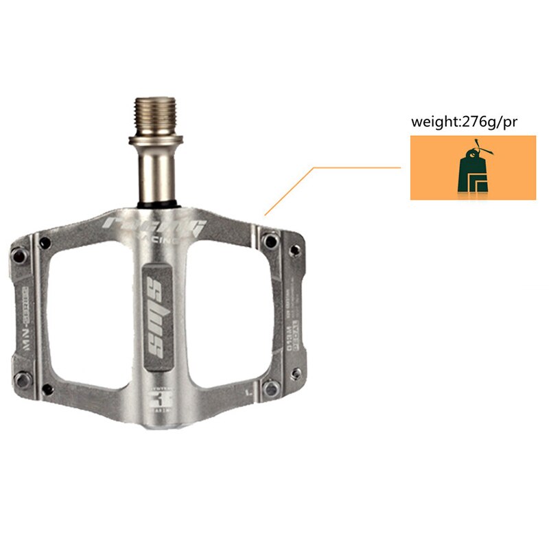 Shanmashi 3 Bearings Aluminium Alloy Ultralight Pedals Mountain Bike Pedal Flat Pedals Bike Parts For Outdoor Sports