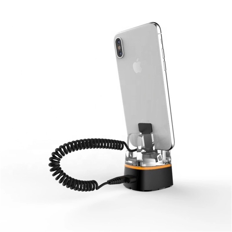 Vertical mobile phone anti theft burglar alarm security display Cell Phone Security Display Stand holder with alarm and charging
