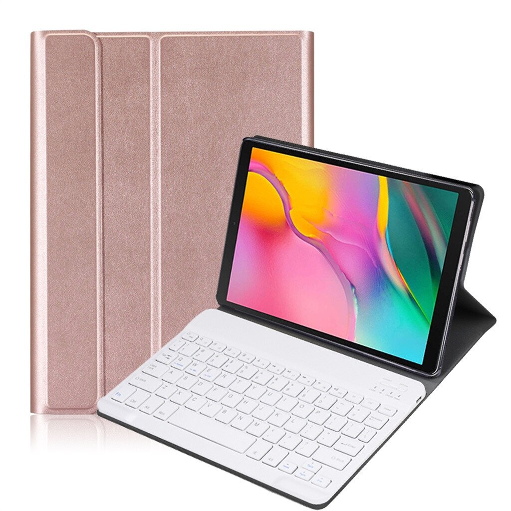 Mosunx trådlöst tangentbordsfodral för samsung galaxy tab  a 10.1 sm-t510 t515 fodral med bluetooth-tangentbord 517#3