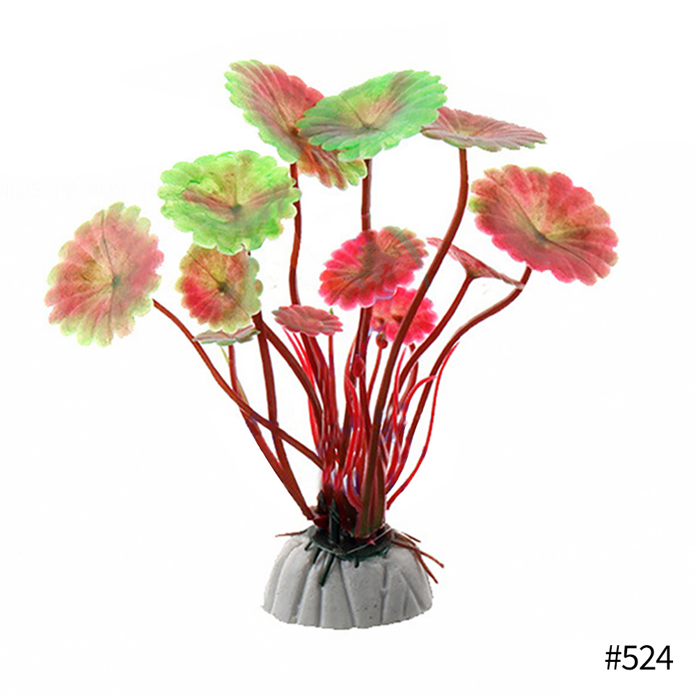 10cm Artificial Aquarium Plant Decoration Fish Tank Simulation Submersible Flower Grass Ornament For Aquarium Underwater Plant: 14