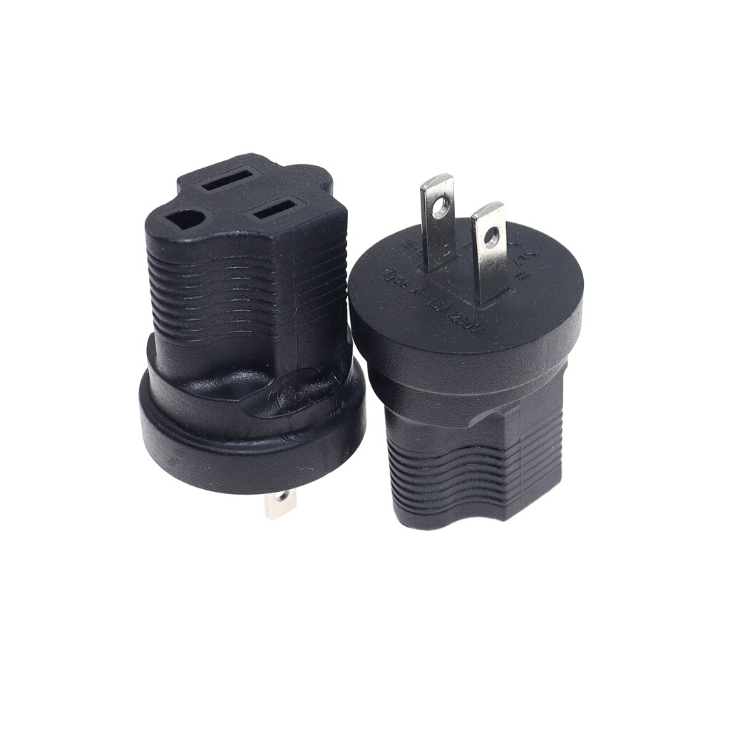 Japan, Philippines Travel Power Adapter, USA NEMA 5-15R Receptacle To American 2 prong flat pin Power Converter