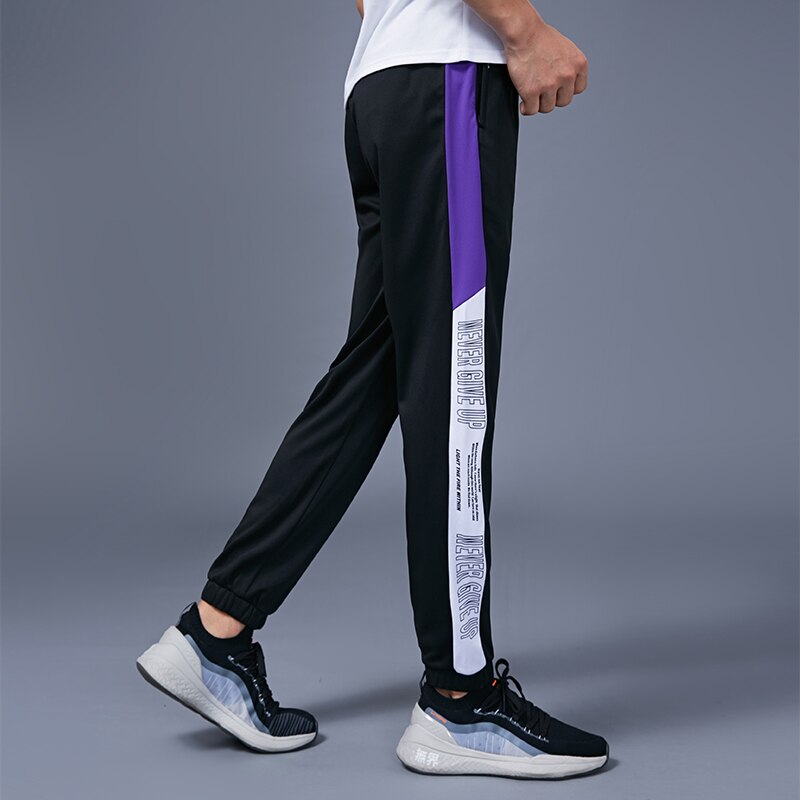 VANSYDICAL Sport Long Pant Men Quick Dry Black Tracksuit Bottoms Printing Running Jogging Gym Pants Workout Male Loose Trouser