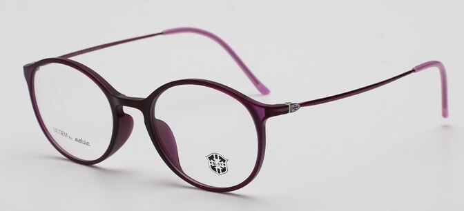 Gafas redondas de tungsteno para mujer, lentes de lectura Retro con montura de acero al carbono, Estilo Vintage Nerd, para miopía, japonesa,: C5